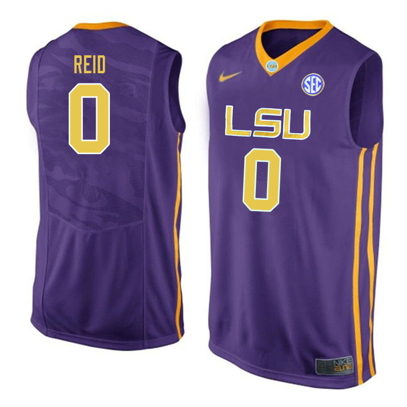 Men #0 Naz Reid LSU Tigers College Basketball Jerseys Sale-Purple